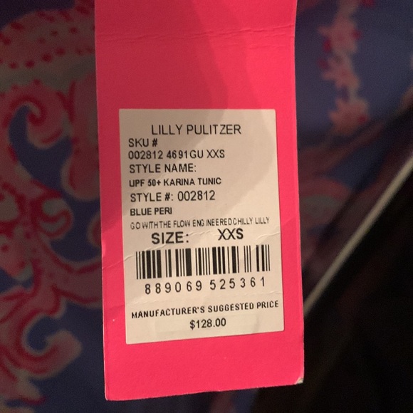 NWT Lilly Pulitzer UPF 50+ Karina Tunic XXS - Picture 7 of 7